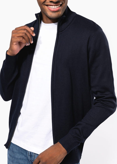 Cardigan Zippé Homme Maille Fine