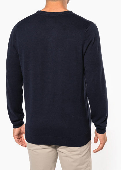 Pull Col V Homme Maille Fine