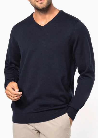 Pull Col V Homme Maille Fine