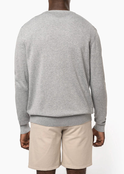 Pull Col V Homme Maille Fine Bio