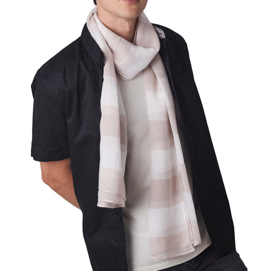 Two-tone Striped Summer Scarf