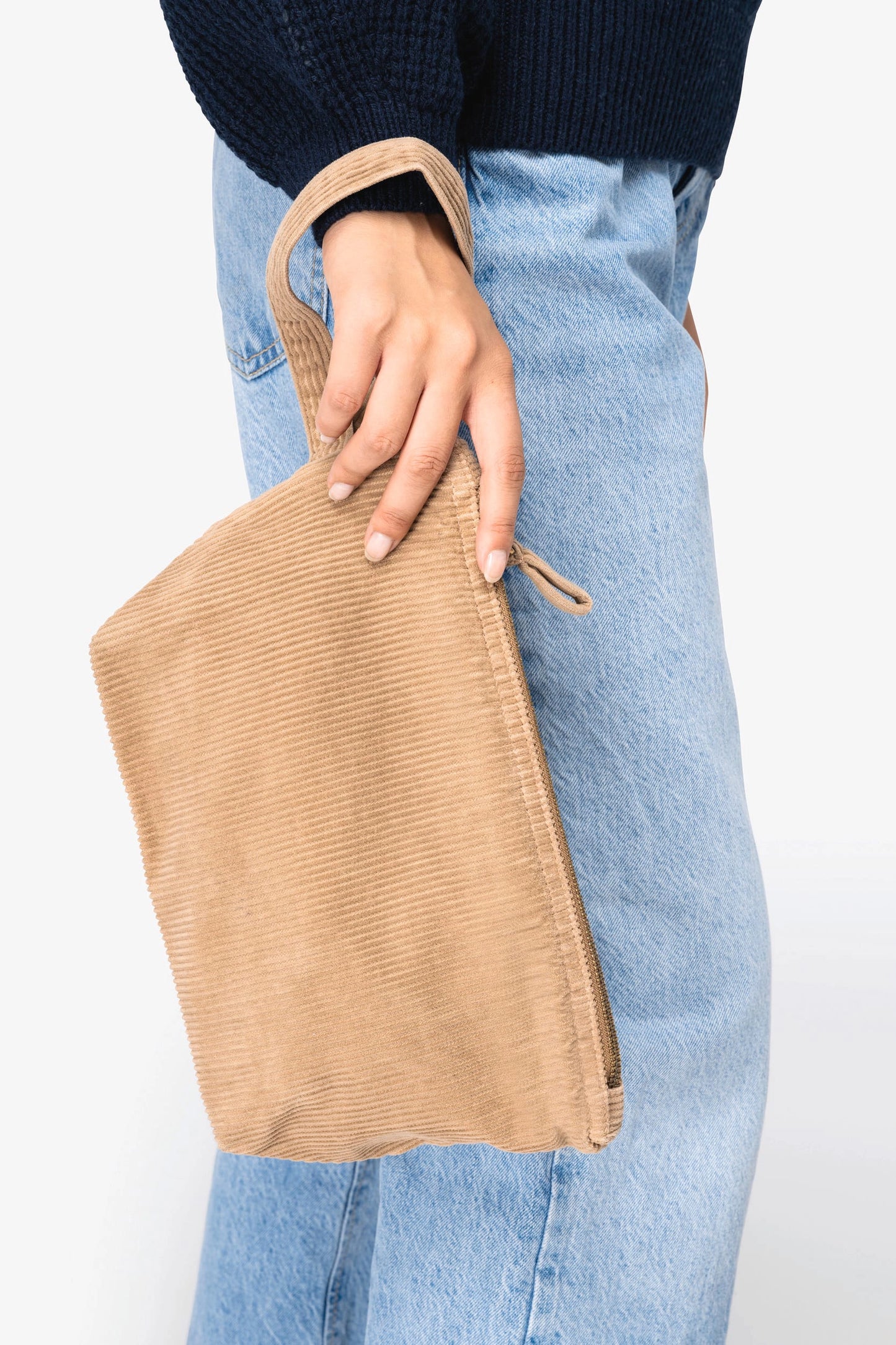 Pochette Écoresponsable en Velours Côtelé Bio