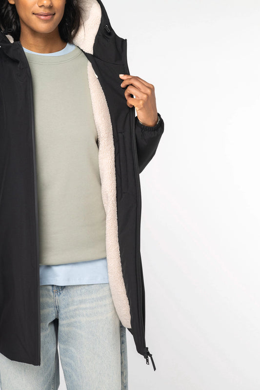 Veste Imperméable Unisexe Doublée Sherpa