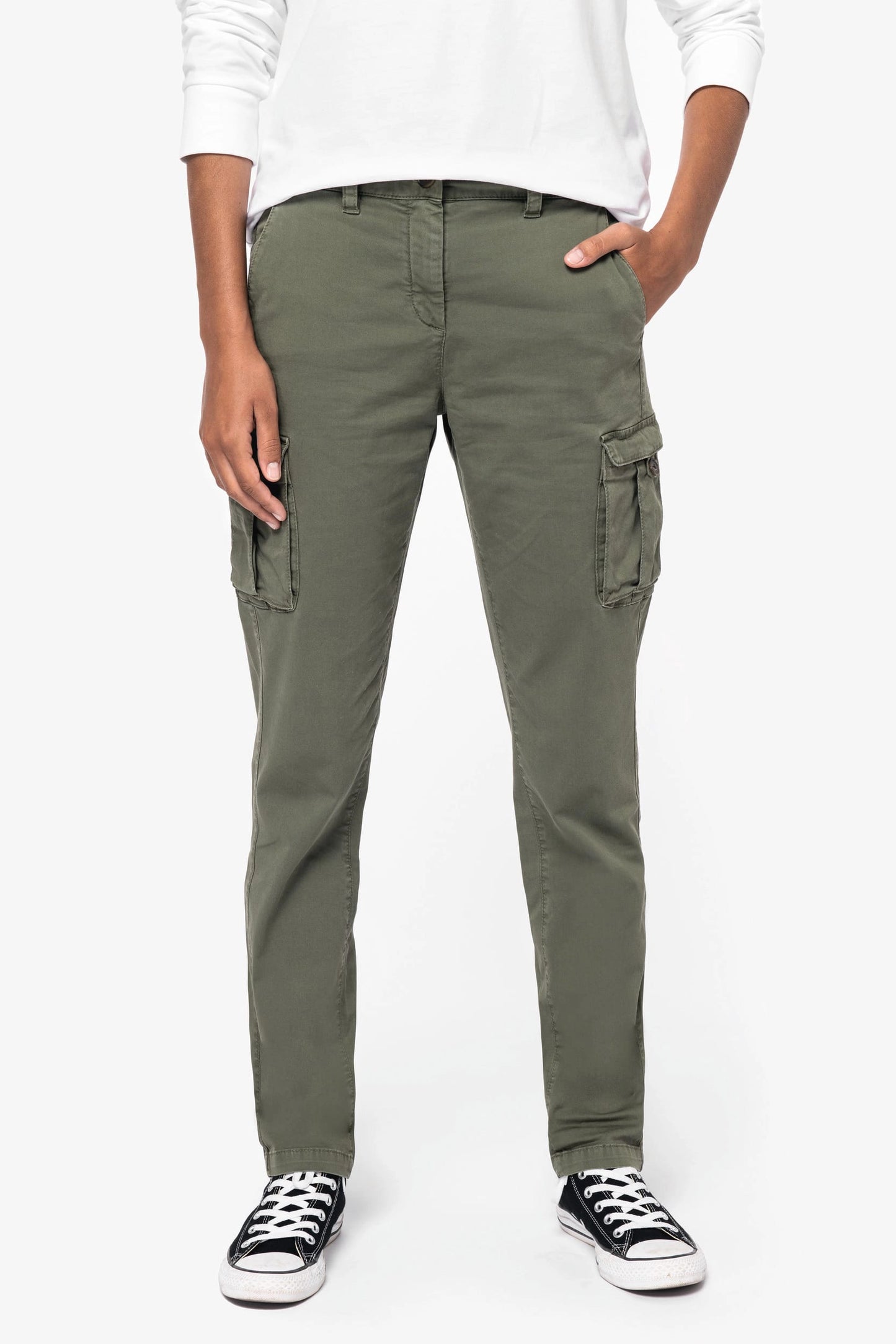 Pantalon Cargo Bio Délavé Femme