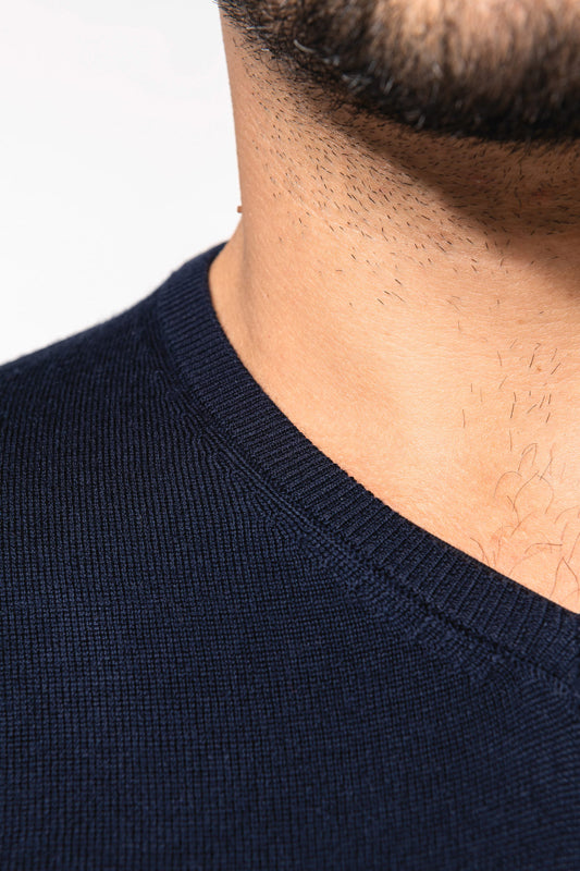 Pull Mérinos Homme Col V Maille Fine