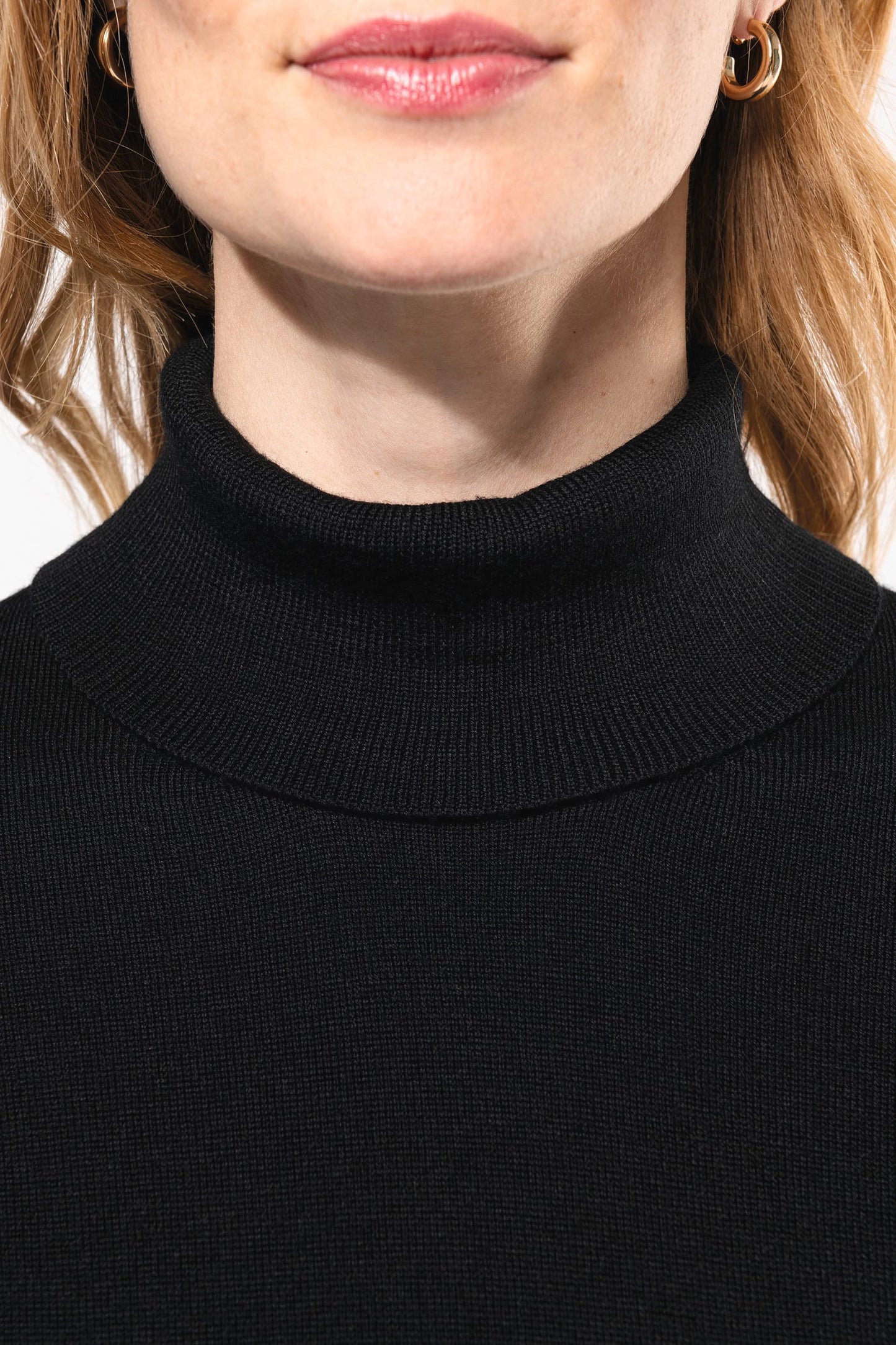 Pull Mérinos Femme Col Roulé