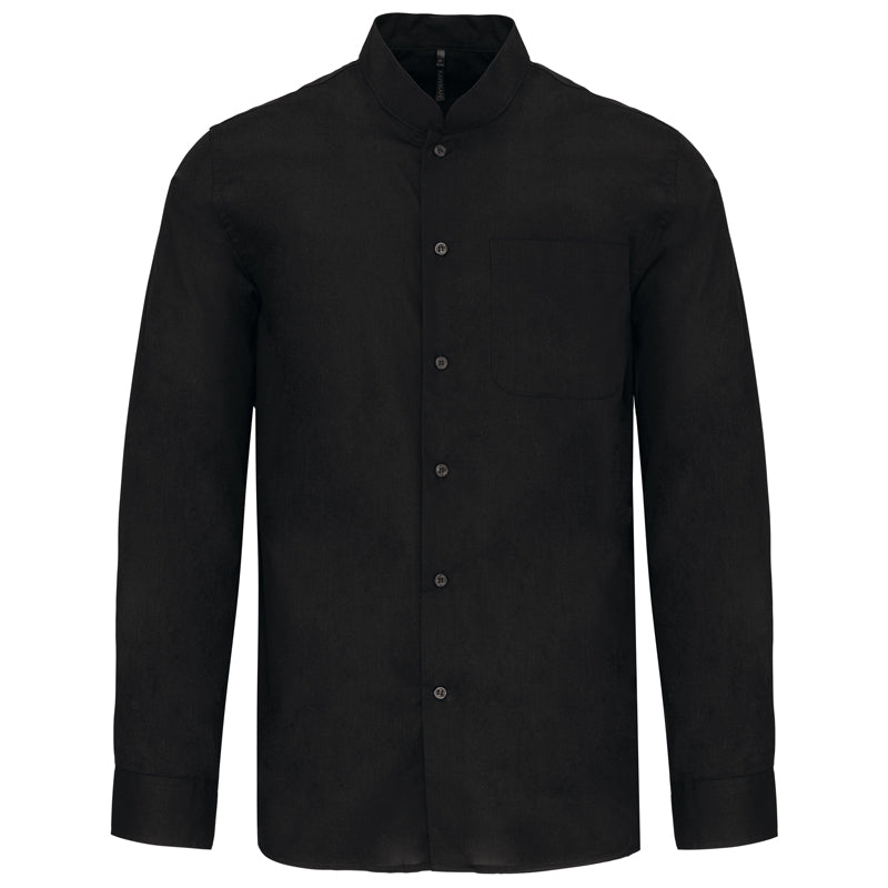 Chemise Col Mao Popeline Homme