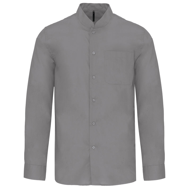 Chemise Col Mao Popeline Homme
