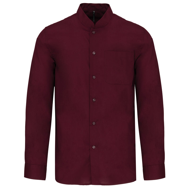 Chemise Col Mao Popeline Homme