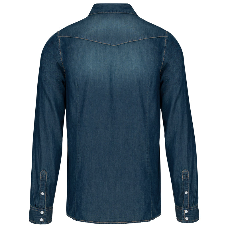 Chemise Jean Vintage Homme Coupe Ajustée