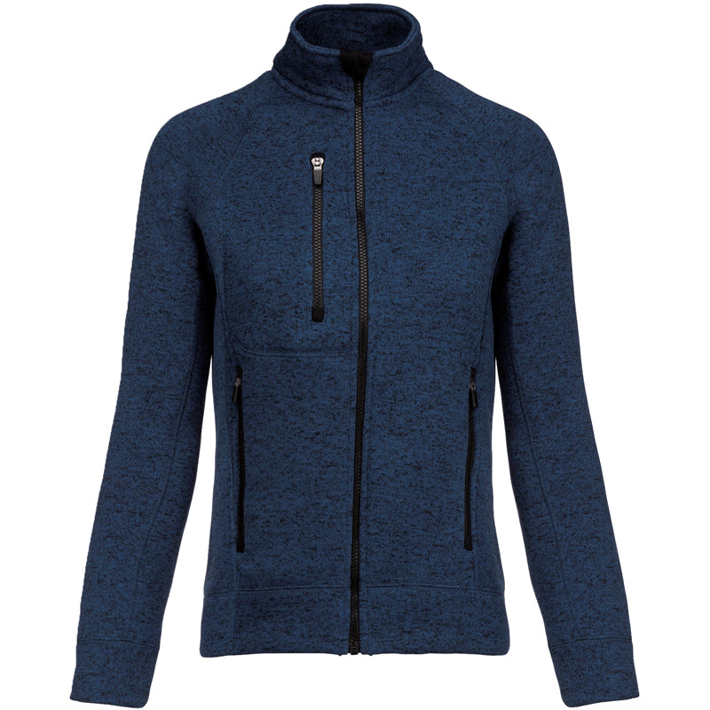 Melierte Reißverschlussjacke für Damen