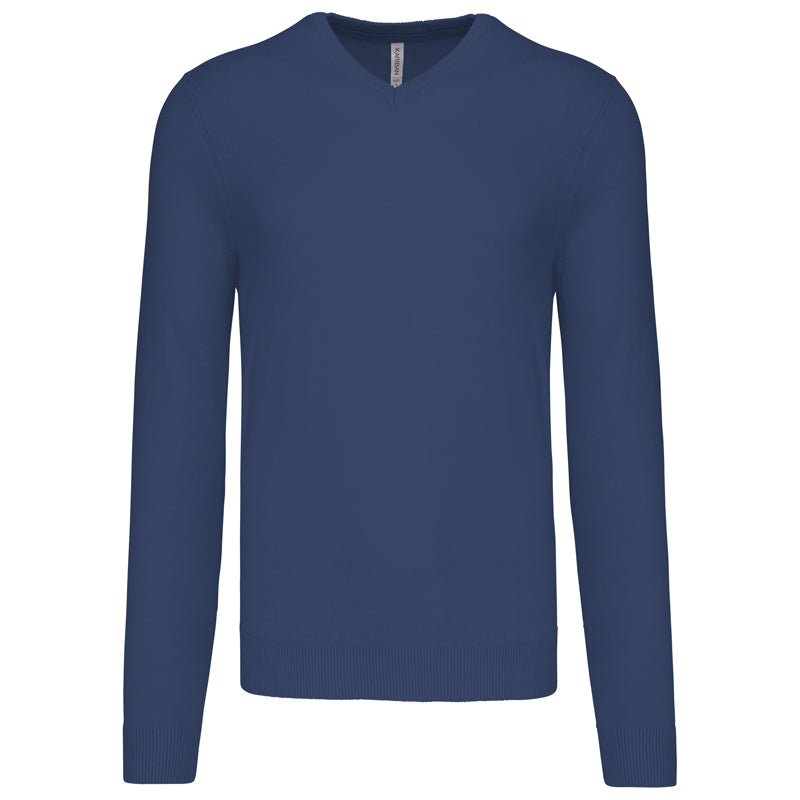 Pull Col V Homme Maille Fine