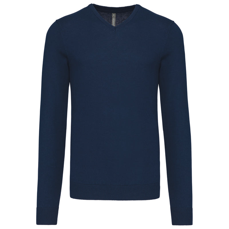 Pull Col V Homme Maille Fine