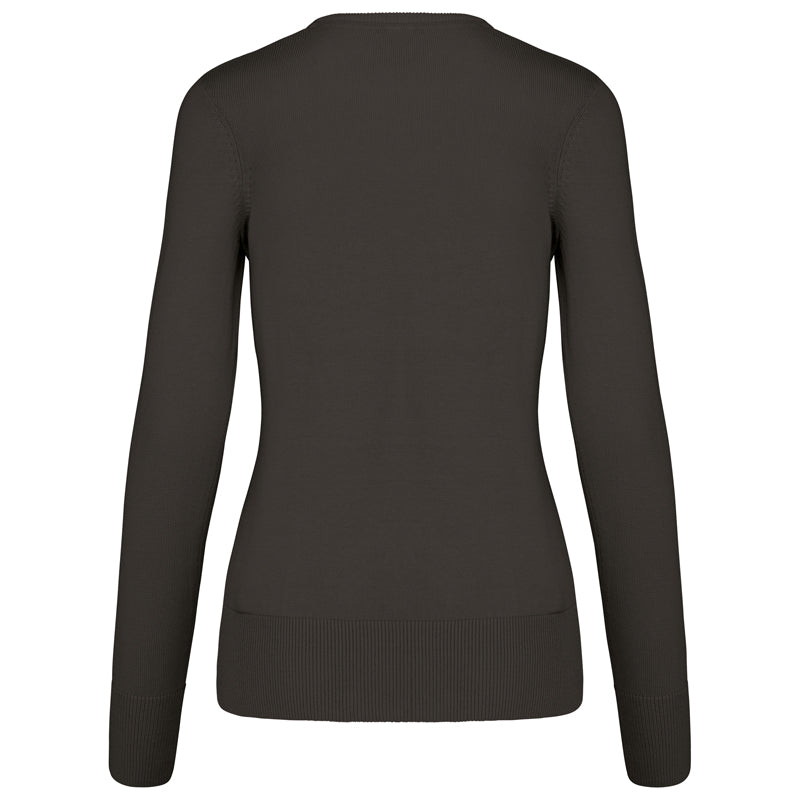 Pull Col V Femme Maille Fine
