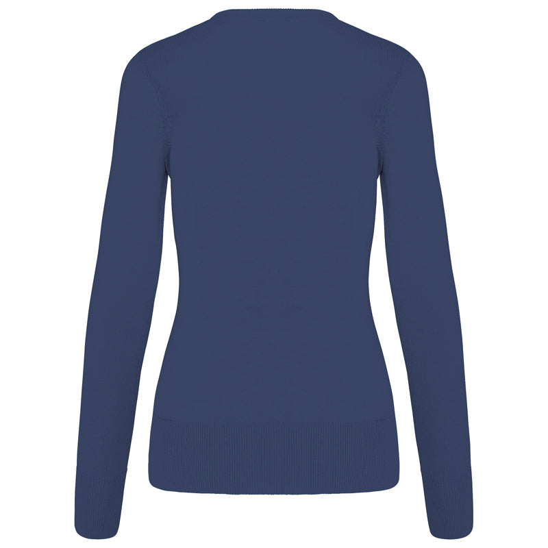 Pull Col V Femme Maille Fine