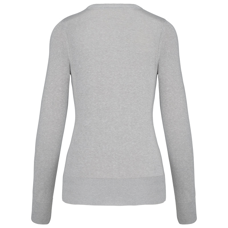 Pull Col V Femme Maille Fine