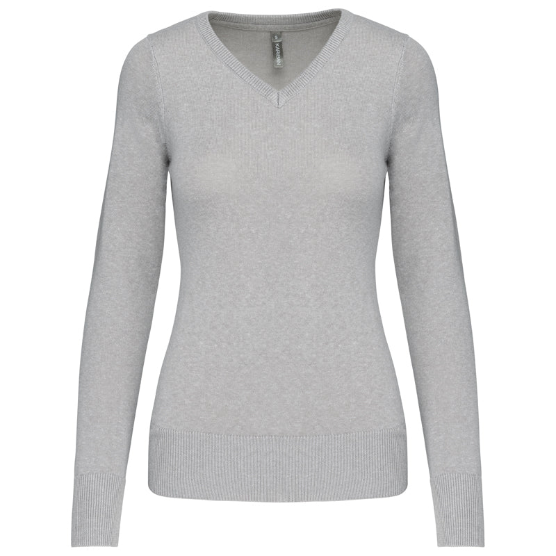 Pull Col V Femme Maille Fine