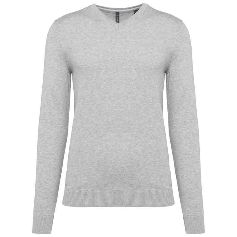 Pull Col V Homme Maille Fine Bio