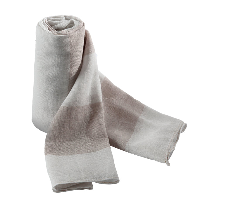 Two-tone Striped Summer Scarf