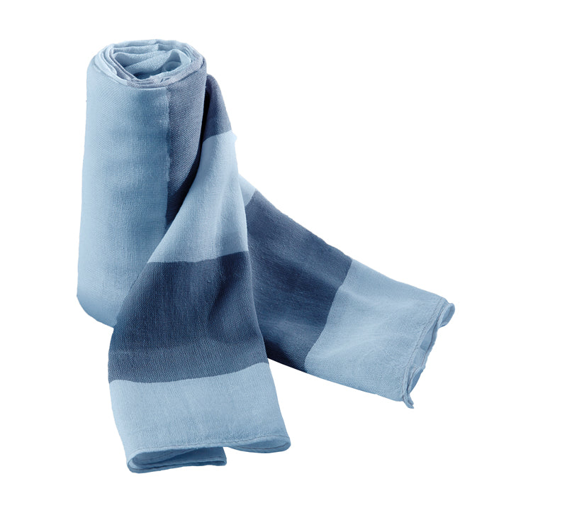 Two-tone Striped Summer Scarf