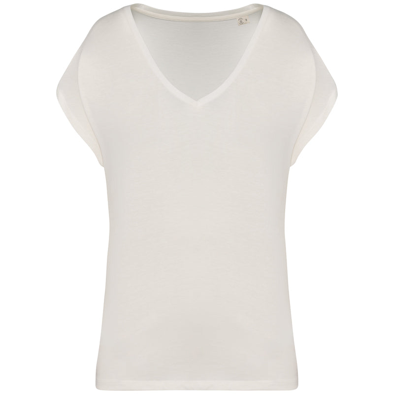 T-shirt Femme Col V Kimono Bio