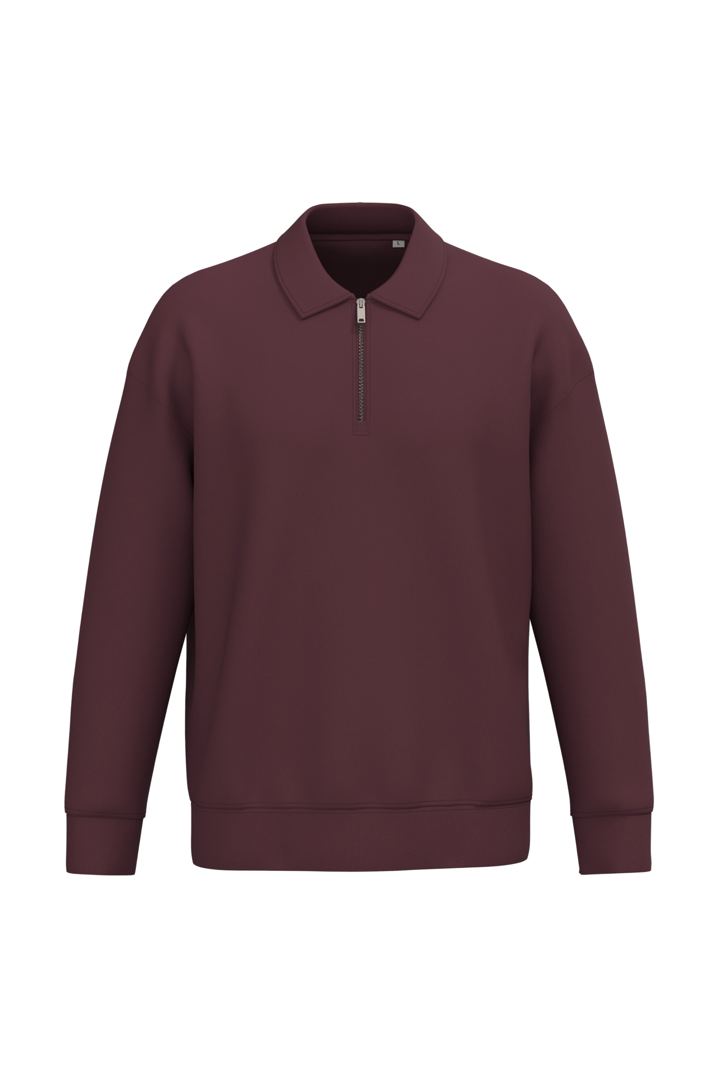 Sweat-shirt Quart Zip Col Polo Unisexe