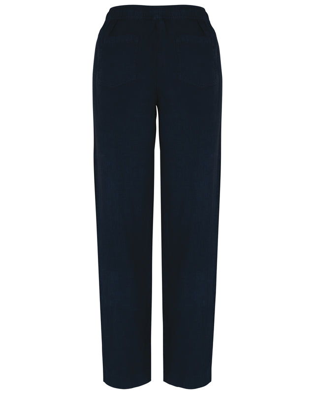Pantalon écoresponsable délavé en lin femme