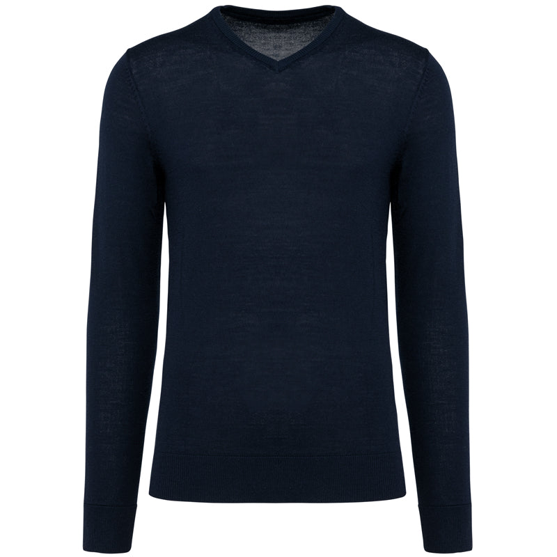 Pull Mérinos Homme Col V Maille Fine