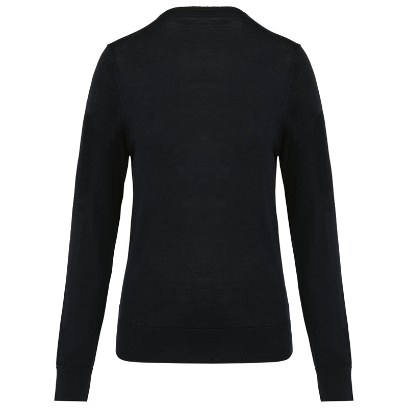 Merino-Pullover mit V-Ausschnitt für Damen