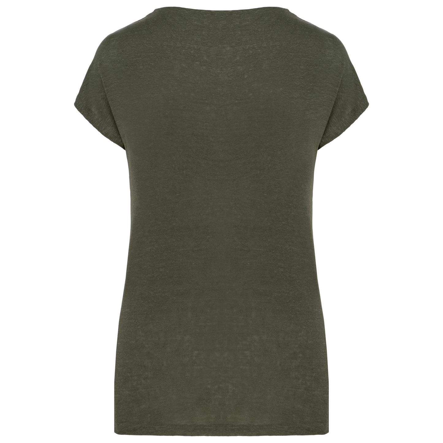 T-shirt col V en lin femme