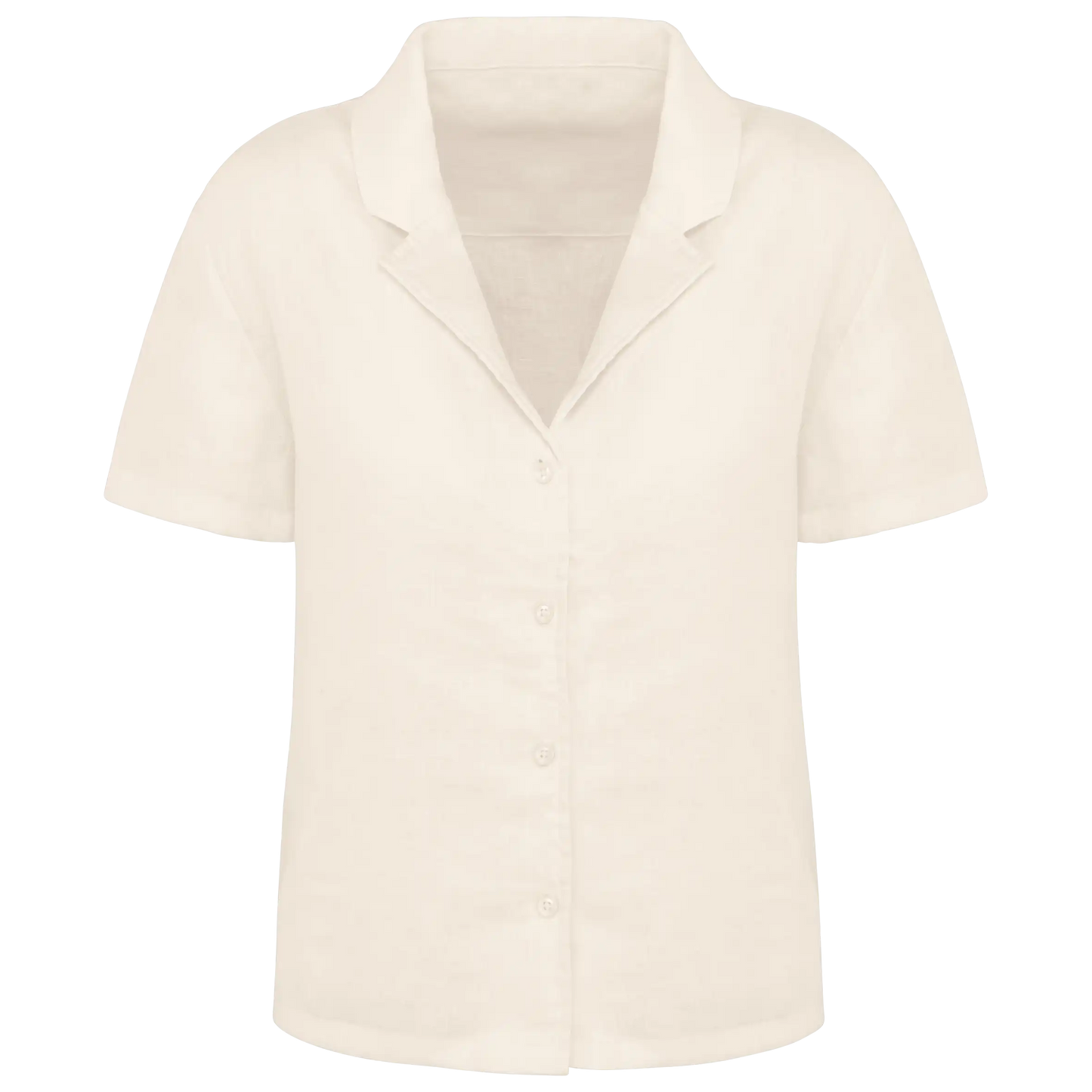 Chemise Lin Femme Col Bowling