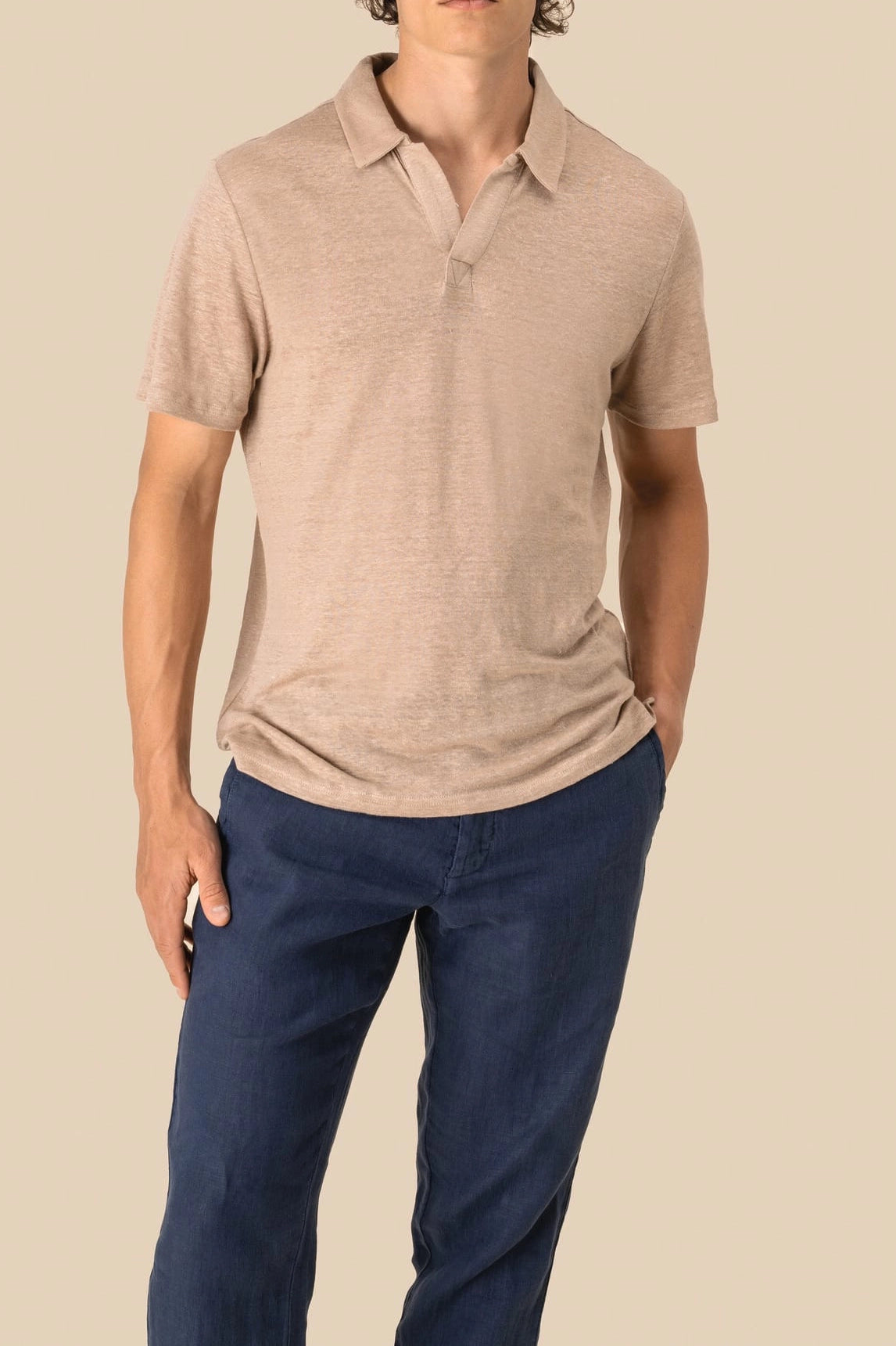Leinen-Poloshirt für Herren