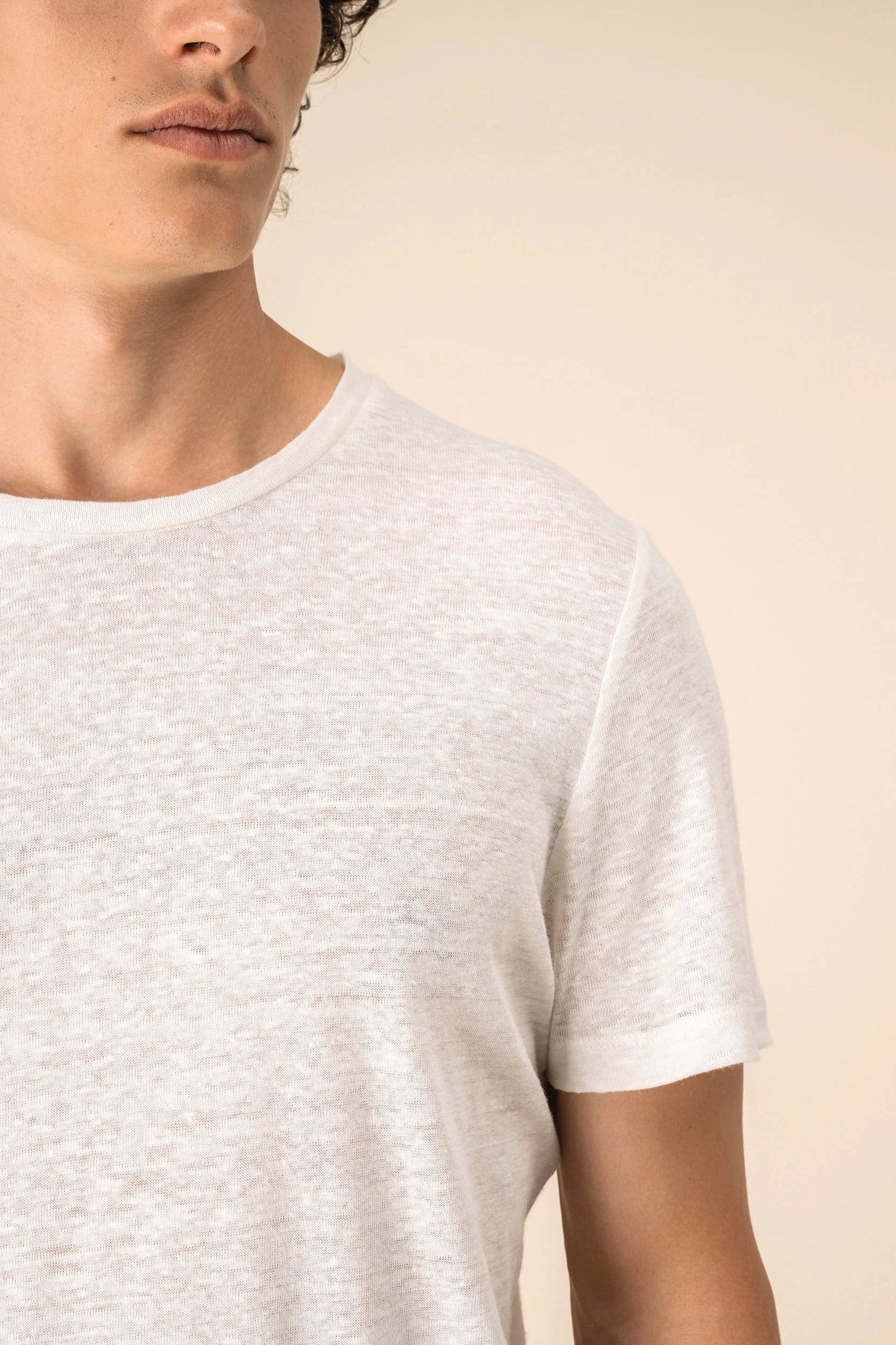 T-shirt Lin Homme Coupe Ajustée