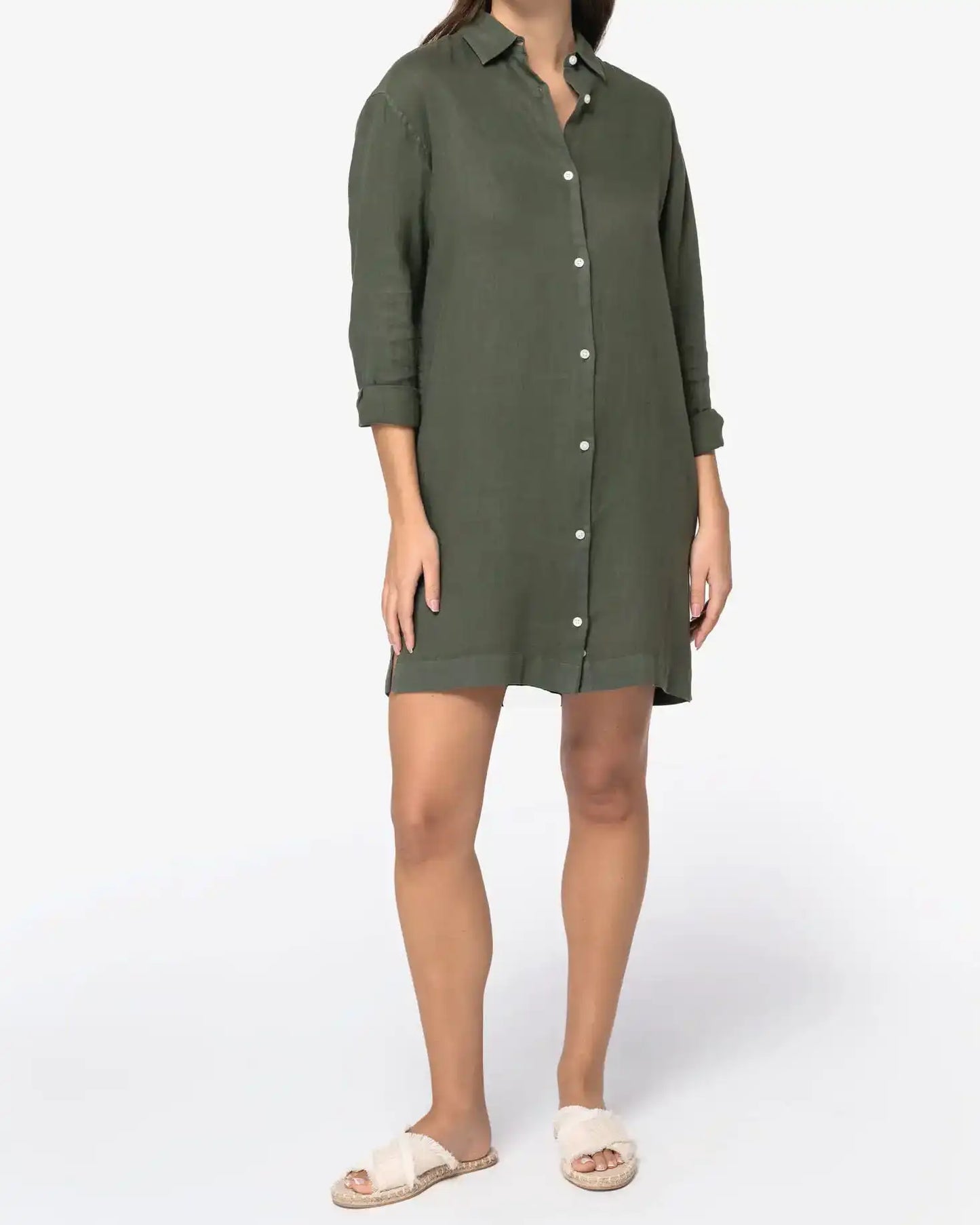Robe Chemise Lin Femme