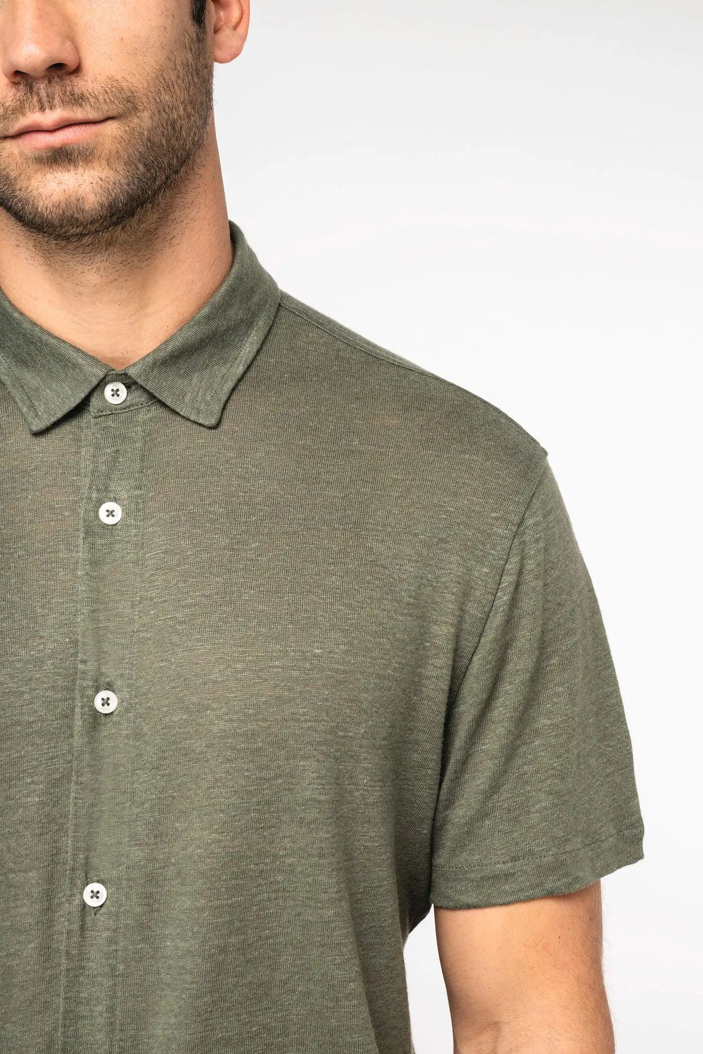 Chemise Lin Homme Manches Courtes