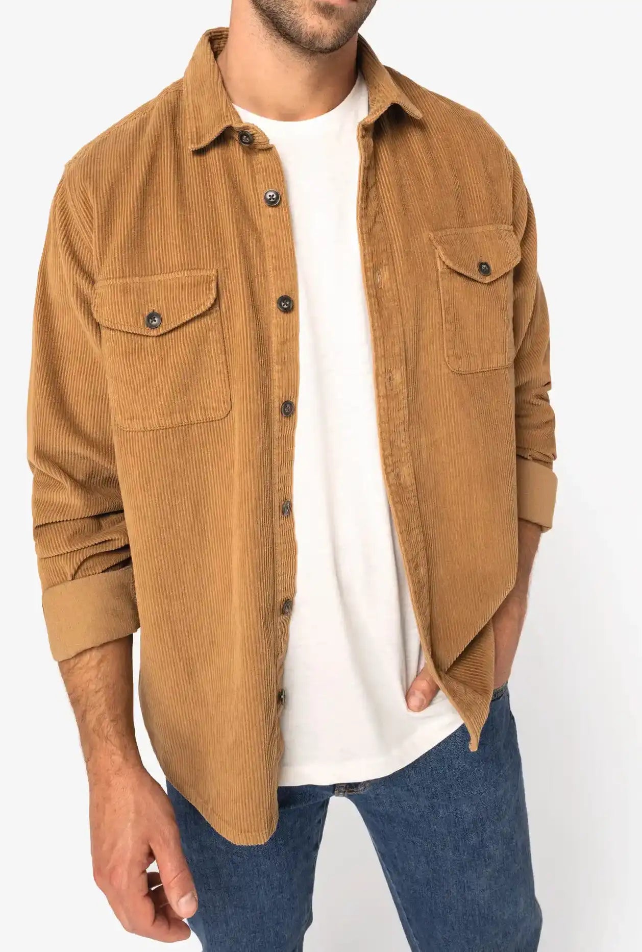 Surchemise homme en velours côtelé