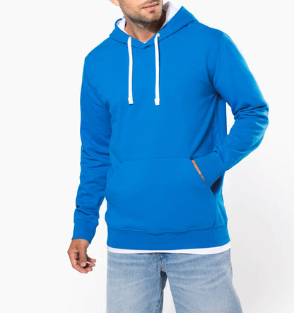 Men's Contrasting Hooded Sweatshirt