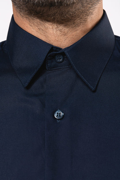 Chemise Popeline Manches Longues Homme