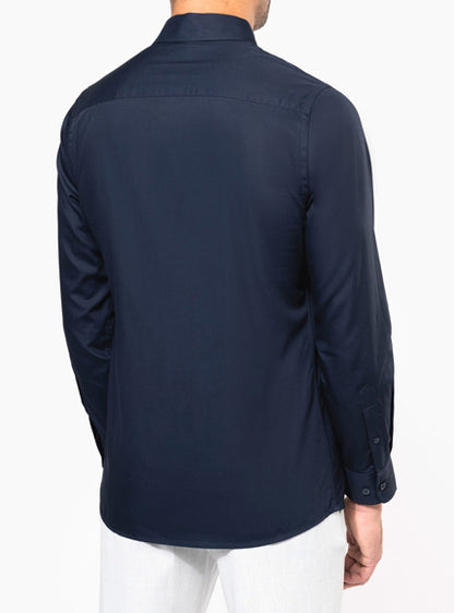 Chemise Popeline Manches Longues Homme