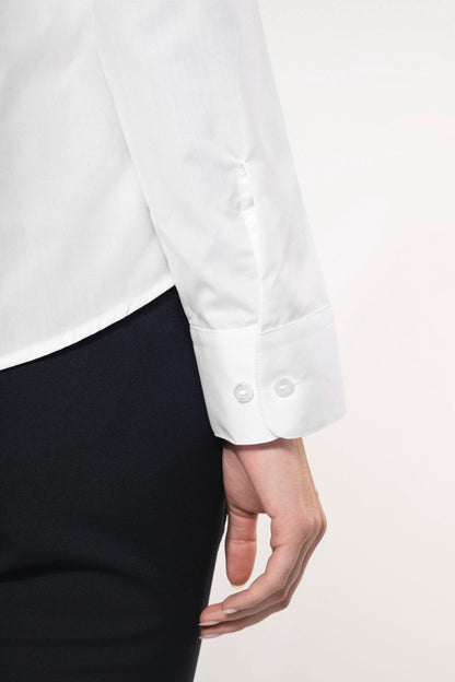 Chemise Col Mao Popeline Femme
