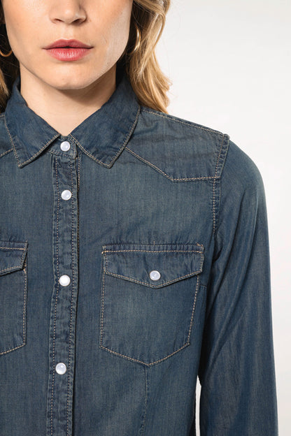 Chemise en Jean Coupe Cintrée Vintage