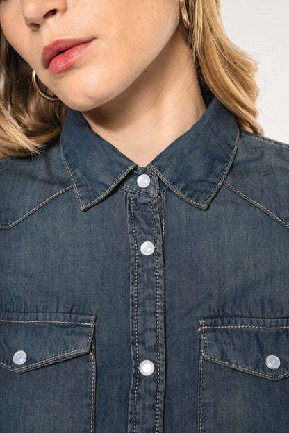 Chemise en Jean Coupe Cintrée Vintage