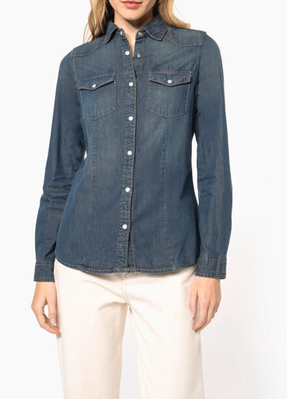 Chemise en Jean Coupe Cintrée Vintage