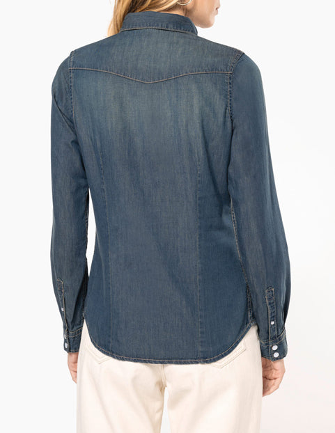 Chemise en Jean Coupe Cintrée Vintage