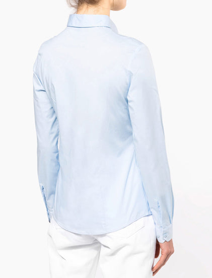 Chemise Coton Stretch Coupe Ajustée Femme