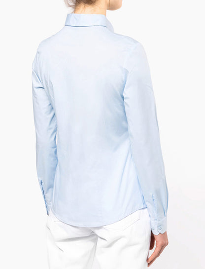 Chemise Coton Stretch Coupe Ajustée Femme