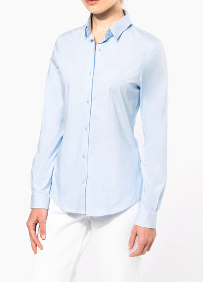 Chemise Coton Stretch Coupe Ajustée Femme