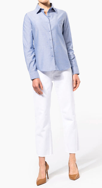 Chemise Oxford Femme Manches Longues