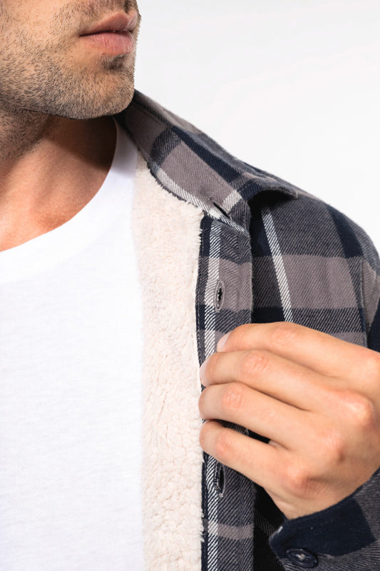Surchemise à Carreaux Homme Doublée Sherpa