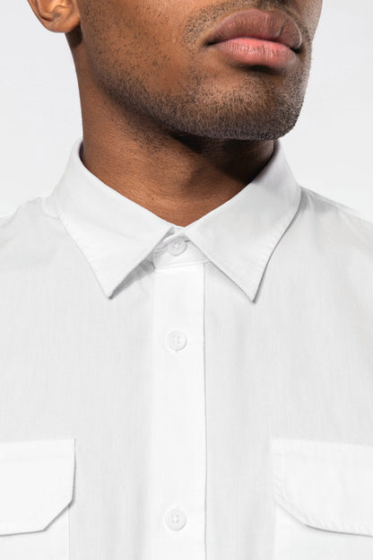 Men's Safari Shirt Aged Poplin